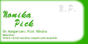 monika pick business card